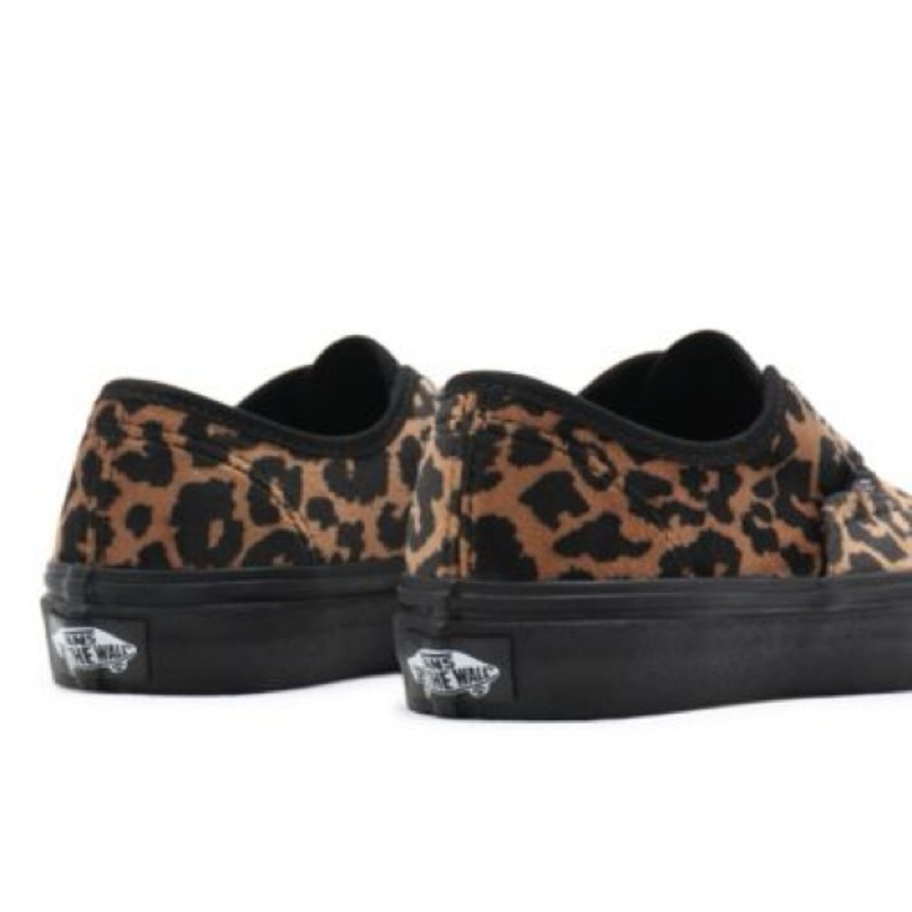 Vans Kids Authentic Leopard Print Skate Shoes - Brown/Black - Fits Woman Sz 7.5 - Picture 4 of 9